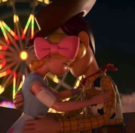 Woody Kisses Bo Peeps Cheek Toy Story Movie Disney Toys Sheriff