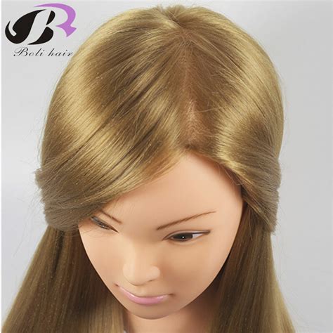 Boli Best 65cm 100 High Temperature Fiber Blonde Hair Training Head Hairdressing Practice