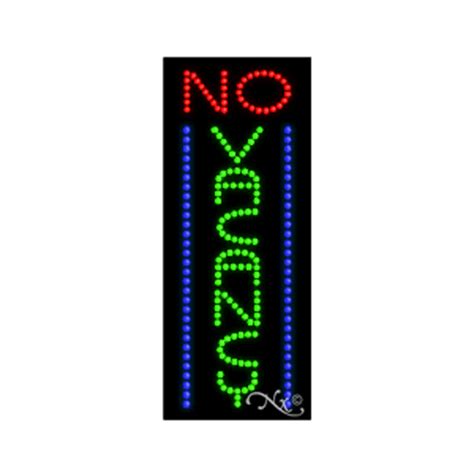 New Vacancy No Vacancy Vertical 27x11 Solidanimated Led Sign W