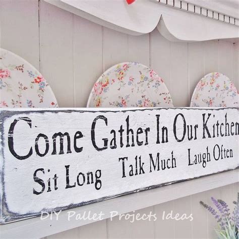 20 Diy Ideas For Pallets 1 Wooden Kitchen Signs Kitchen Signs Diy Signs