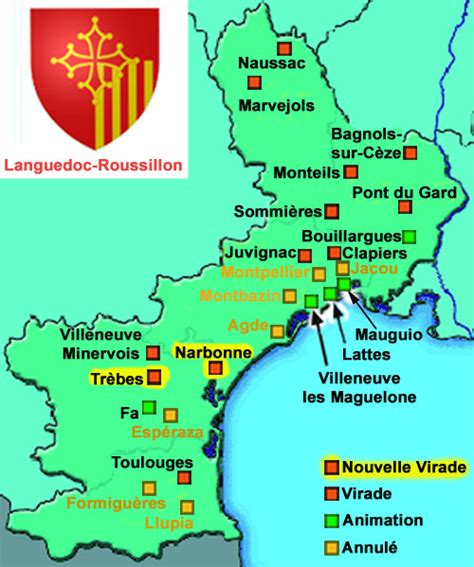 Languedoc Roussillon Carte Des Villes Archives Voyages Cartes