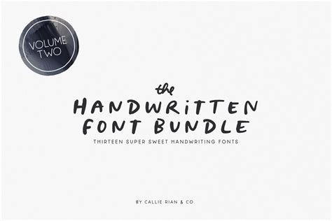 The Handwritten Font Bundle Vol 2 Creative Market