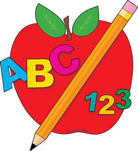 Abc Apple And Pencil Clipart Best Clipart Best