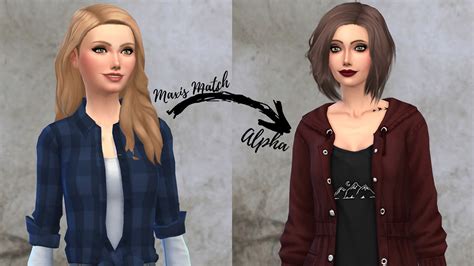 The Sims 4 Switching From Maxis Match To Alpha Cc Mae