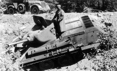 Knocked Out Soviet Tank T 3476 Model 1940 1941 World War Photos