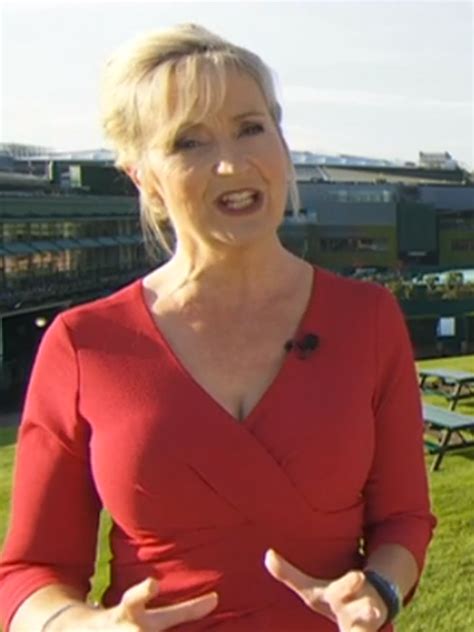 Carol Kirkwood Flaunts Her Curves In Tight Red Dress At Wimbledon Tv And Radio Showbiz And Tv