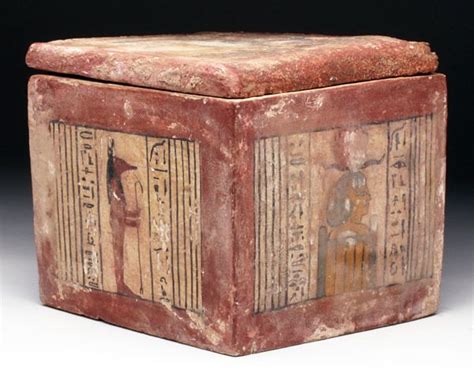 Incredible Ancient Egyptian Wooden Box Wooden Box Covered In