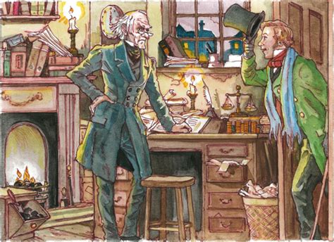 Stave One Pages 310 Scrooge Has Visitors At The Office Summary A