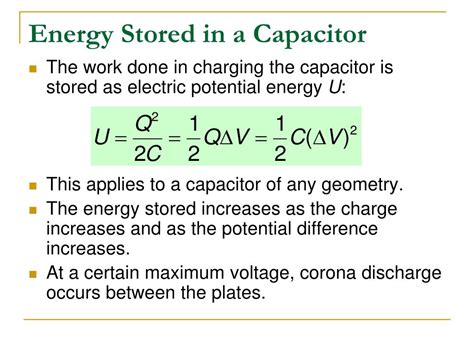 Ppt Combinations Of Capacitors Energy Stored In A Charged Capacitor Powerpoint Presentation