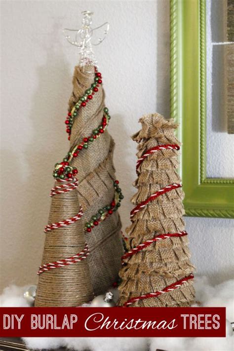 Diy Burlap And Twine Christmas Trees Create These Adorable And Simple
