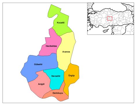 Km hesaplama ile iki yer arası kaç km? Nevşehir Haritası | Türkiye Rehberi