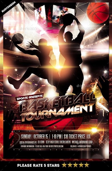 Basketball Tournament Flyer By Rudydesign Graphicriver