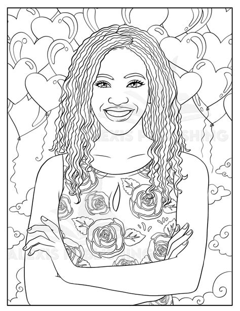 Black Women Coloring Book 10 Melanin Girl Illustrations Etsy