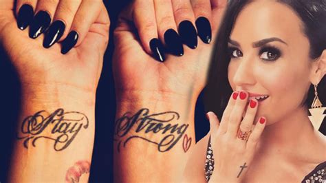 Check out demi lovato's extensive tattoo collection to see the locations of her designs and learn the meanings behind them — details. 13 Demi Lovato Tattoos & Their Meanings - YouTube