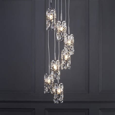 Argos home bowdon led flush bathroom ceiling light lights. Marquis by Waterford - Lagan LED 7 Light Cascading ...