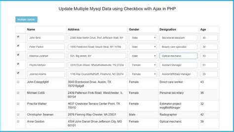 Update Multiple Rows With Checkbox In Php Using Ajax Jquery Laptrinhx