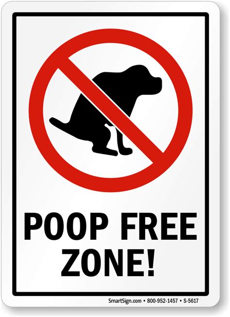 Poop Free Zone Signs No Dog Poop Signs Start 695 Only Sku S 5617