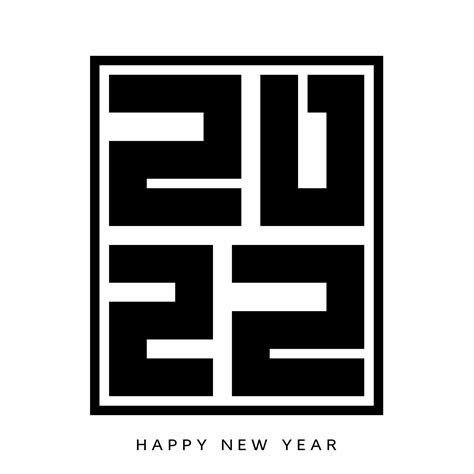 2022 Happy New Year 2022 Number Design Template 2022 Logo Text