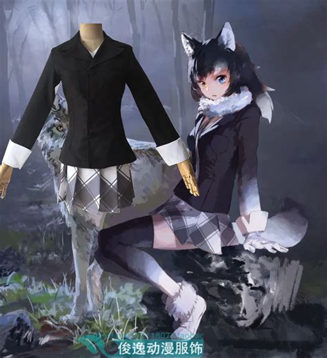 Japanese Anime Kemono Friends Cosplay Wolf Cos Halloween Party Girls