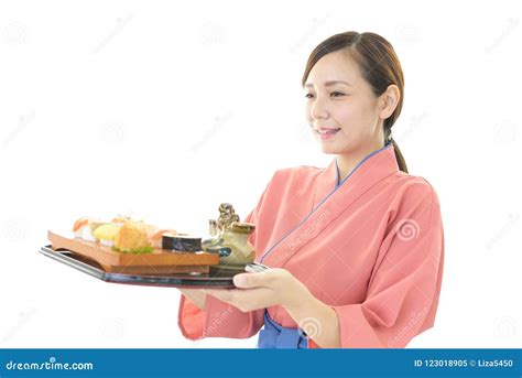 a japanese restaurant waitress stock image image of food hotel 123018905