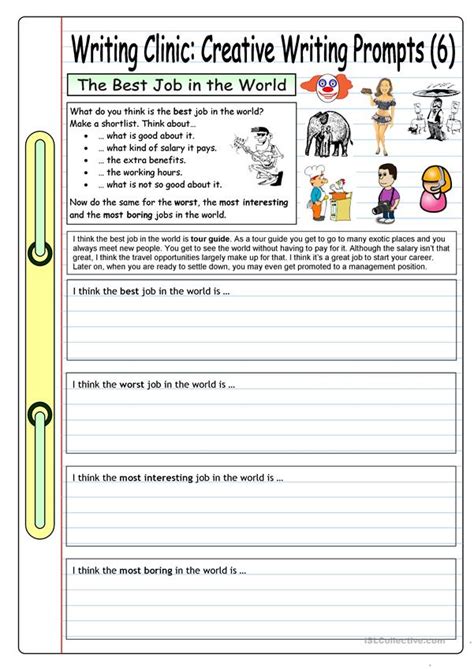 And it's no wonder with the meaningless writing activities we sometimes ask kids to do. Writing Clinic: Creative Writing Prompts (6) - The Best ...