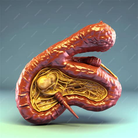 Premium Ai Image Realistic 3d Illustration Pancreas