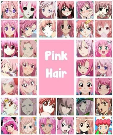 Hair length no hair to ears to neck to shoulders to chest to waist past waist hair up / indeterminate. Pink-Haired Characters | Anime Amino