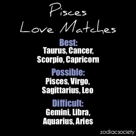 Pisces Love Matches Pisces Quotes Taurus Love Match Pisces Love Match