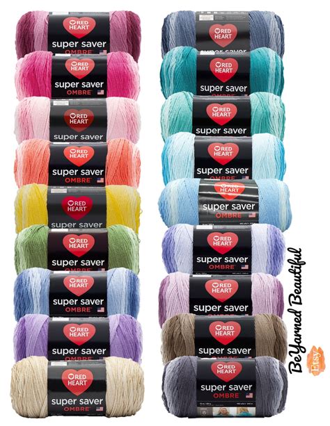 Final Days Of Made In Usa Red Heart Super Saver Ombre Yarn 10oz 482