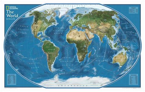 HD National Geographic World Map CANVAS oil painting Art Print Home ...