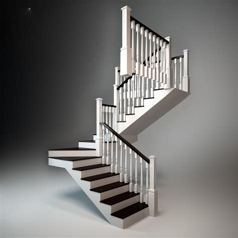 Classic Staircase 3d Design Cgtrader