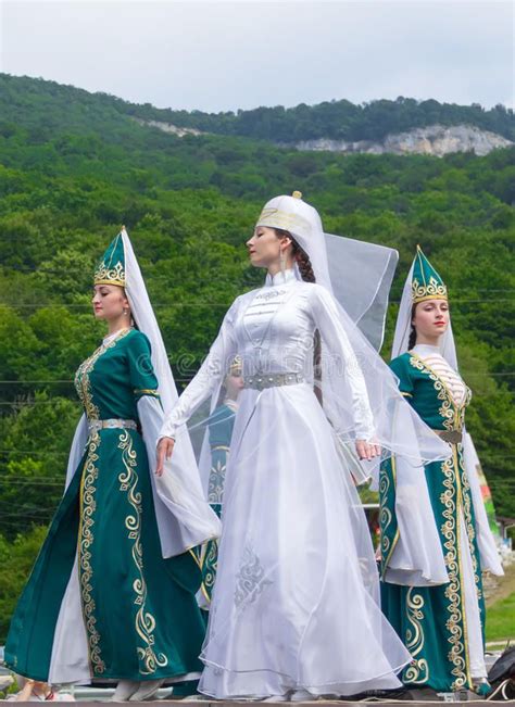 Female Dancers In Traditional Circassian Costumes Ballet Companies