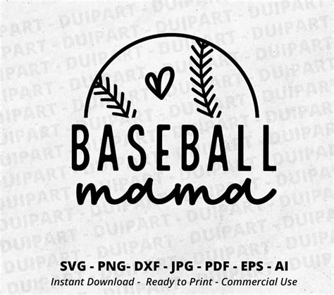 Baseball Mama Svg Baseball Mom Svg Love Baseball Svg Etsy Baseball