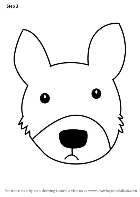 Learn How To Draw A Dhole Dog Face For Kids Animal Faces
