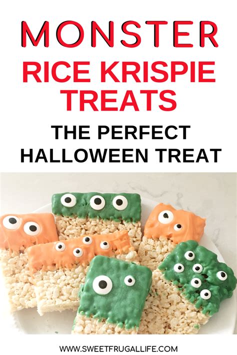 Monster Rice Krispie Treats Sweet Frugal Life