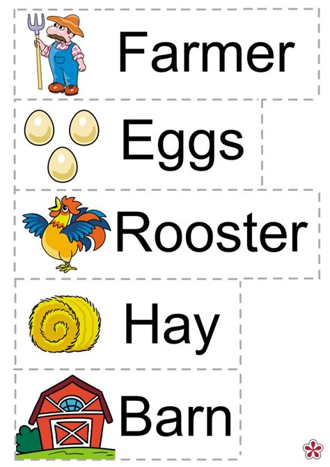 Farm Animals Theme For Preschool Vocabulary Words 2