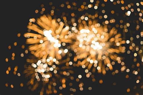 Fireworks Lights Background Bokeh Classy Golden Fireworks Lights