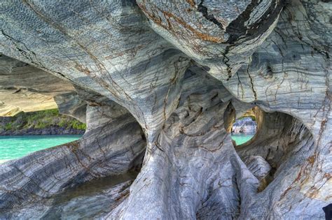 Marble Caves Sanctuary Caused By Water Erosion General Carrera Lake
