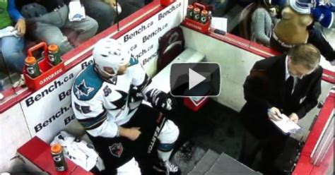 San Jose Sharks Dickwad Ben Eager Gets Flashed In The Penalty Box