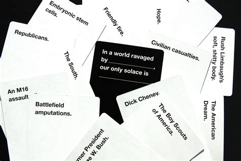 Working on more missing white and black cards, mainly the national varients and all the cards from the base set that have been rotated out or changed through production. Cards Against Humanity will send you bullshit for Kwanzaa - Polygon