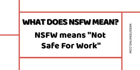 Nsfw หมายถึงอะไรในการส่งข้อความและคำแสลงโซเชียลมีเดีย