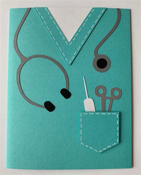 Handmade Scrubs Nursedoctor Cards A2 Hospital Etsy Cards Handmade