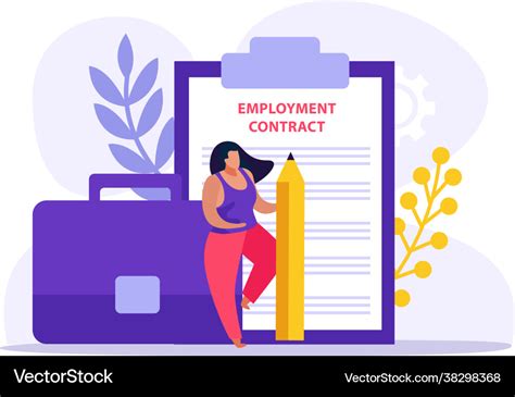 Employment Contract Icon Royalty Free Vector Image