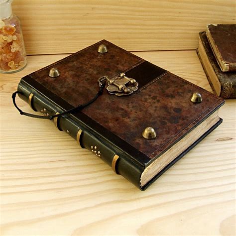 Large Leather Journal With Lock The Brown Book By Teostudio
