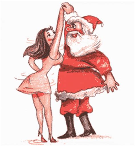 Santa And A Girl Dancing Animation 