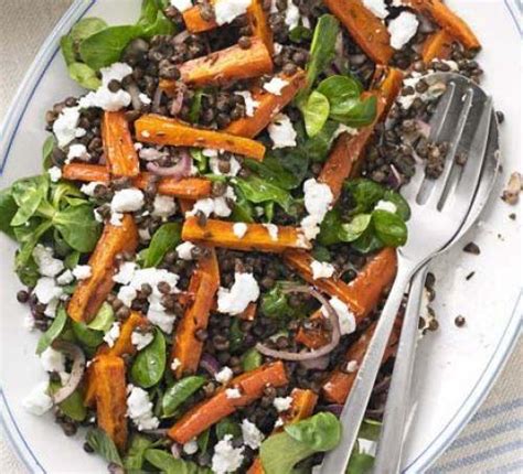 Puy Lentil Spiced Roast Carrot And Feta Salad Recipe