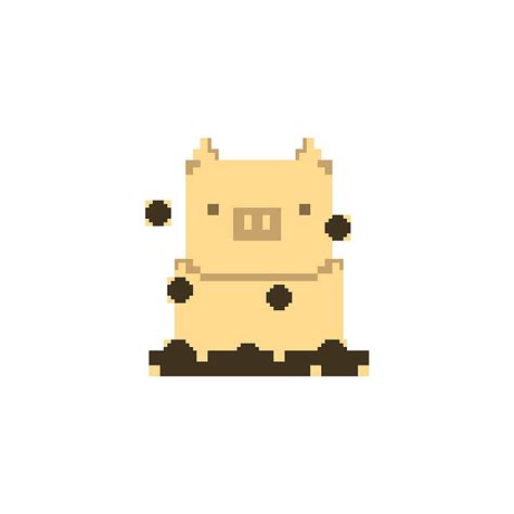 Pig In Pixel Art Style Vector Eps Ai Uidownload