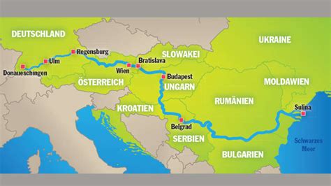 Die donau bietet mit der sanfthügeligen landschaft, ihren wasserwegen, historischen die möglichkeiten zum gustieren, feiern und erleben sind an der donau besonders zahlreich. Donau Verlauf Karte | goudenelftal