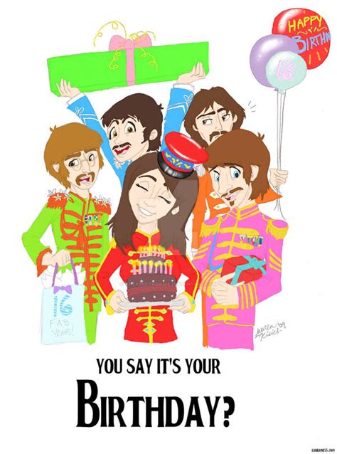 Beatles Birthday Card