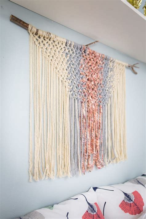 Bohemian macrame wall hanging diy craftsy projects with pallets. DIY Under $15 Macrame (Mr. Kate) | Diy projects for ...